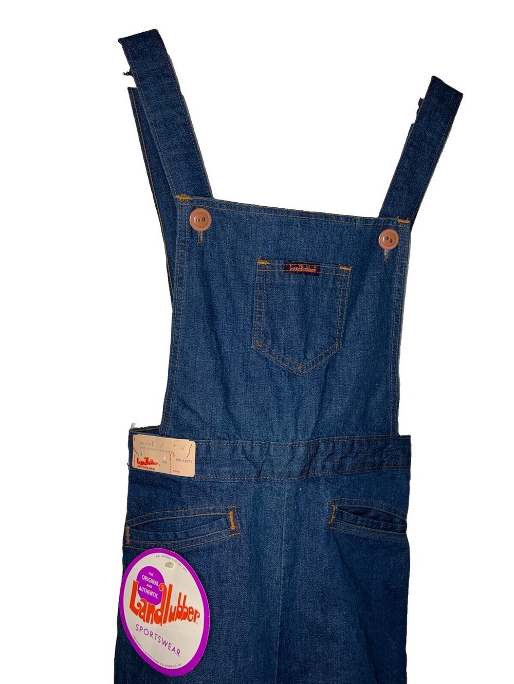 Vintage 1970’s Landlubber Denim Overalls Size 46 Rare Deadstock Find